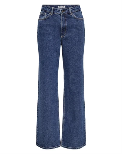 Only - Juicy Wide Denim Jeans - Dark Blue Denim